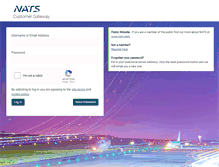 Tablet Screenshot of customer.nats.co.uk